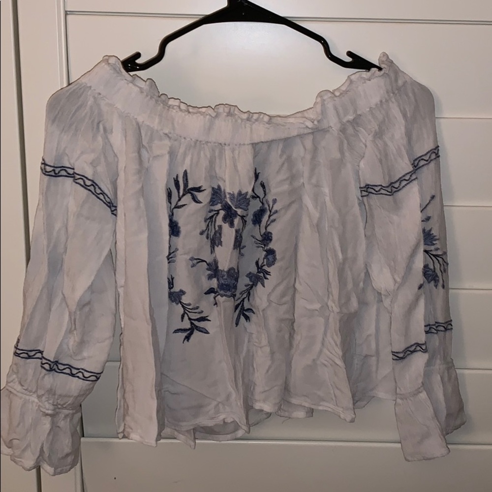 White off the shoulder top